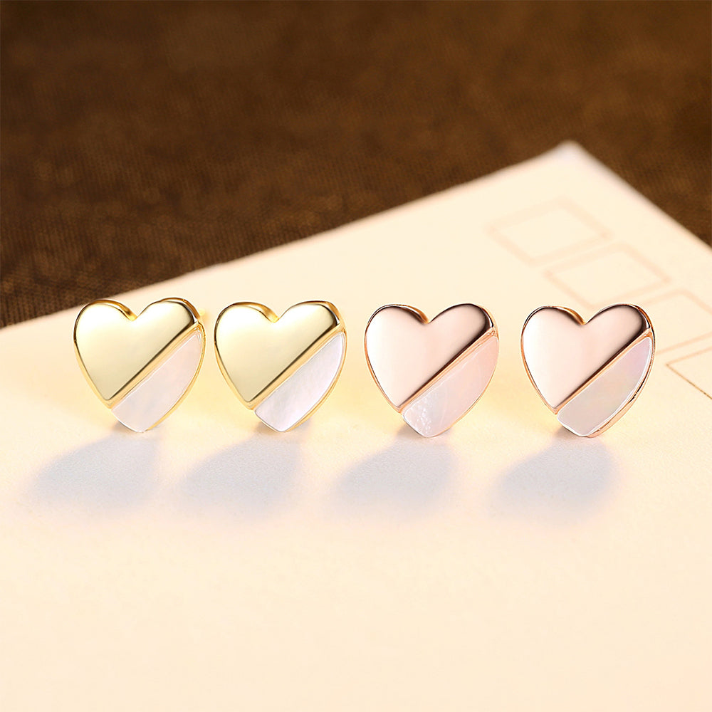 925 Sterling Silver Heart Earrings Fashion Jewelry Gift for Women Girls