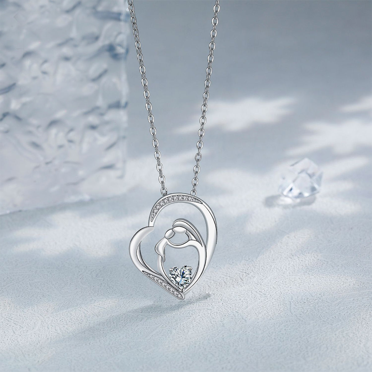 Copper With Silver Plated Heart Pendant Necklace