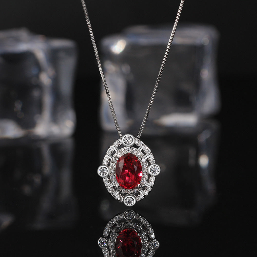925 Sterling Silver Zircon Pendant Necklace