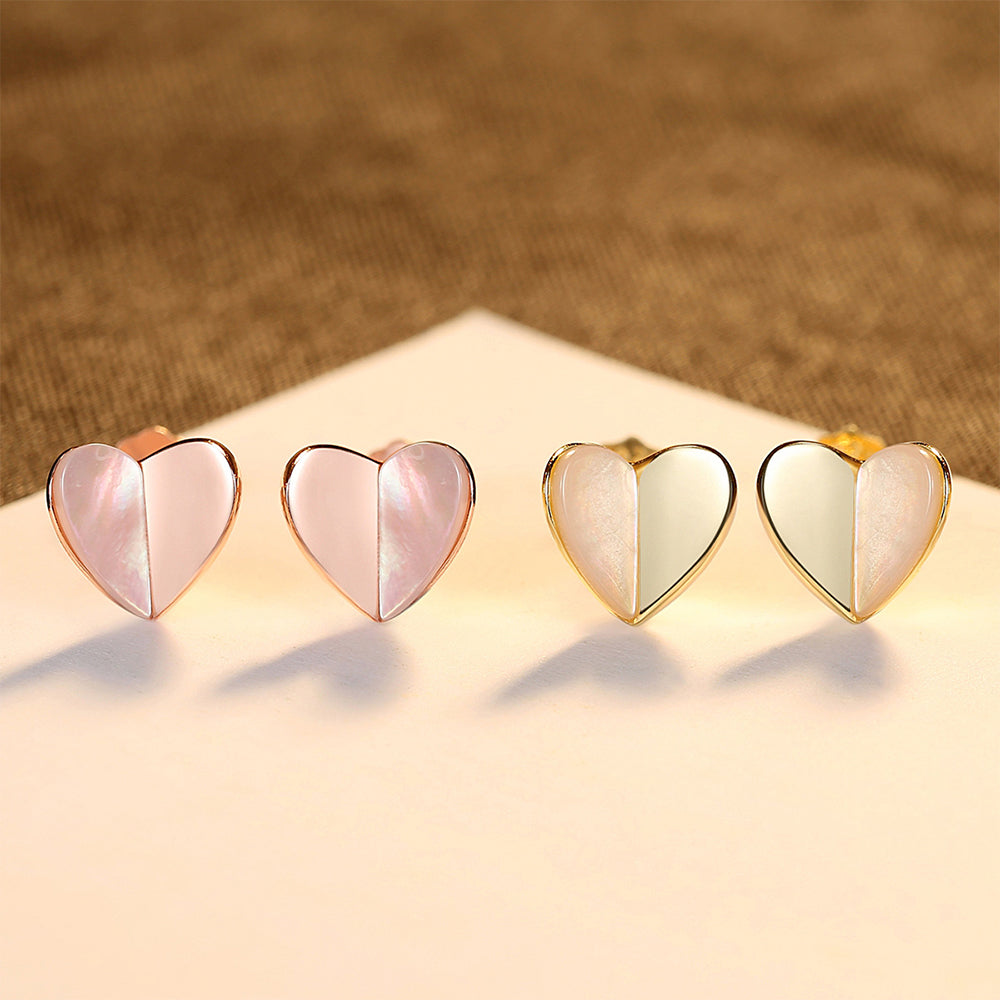 925 Sterling Silver Heart Earrings Fashion Jewelry Gift for Women Girls
