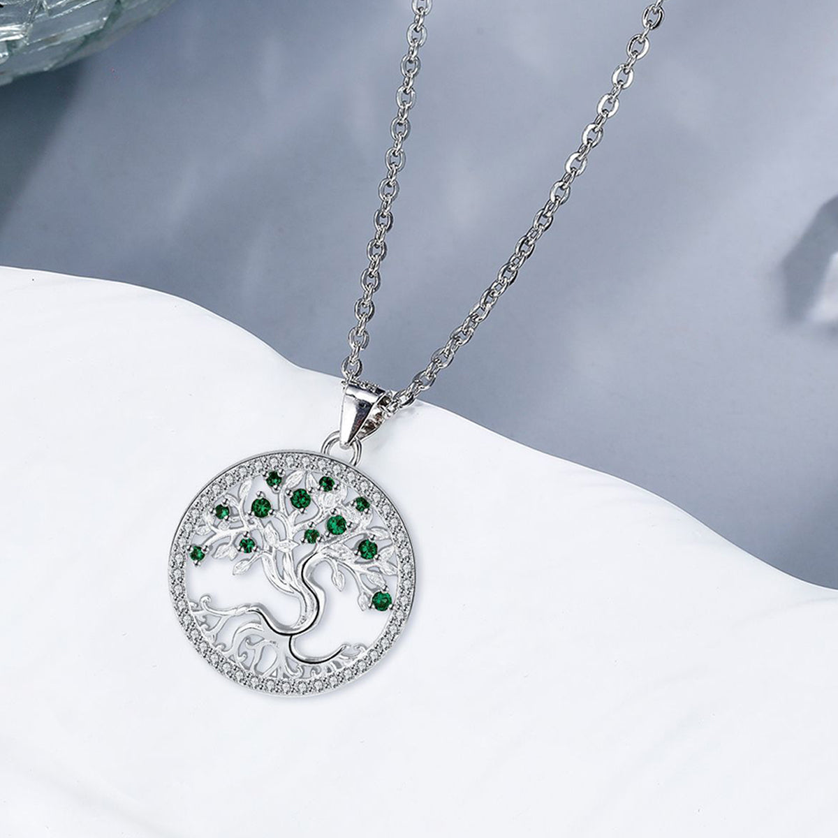 Copper With Silver Plated Tree of Life Pendant Necklace