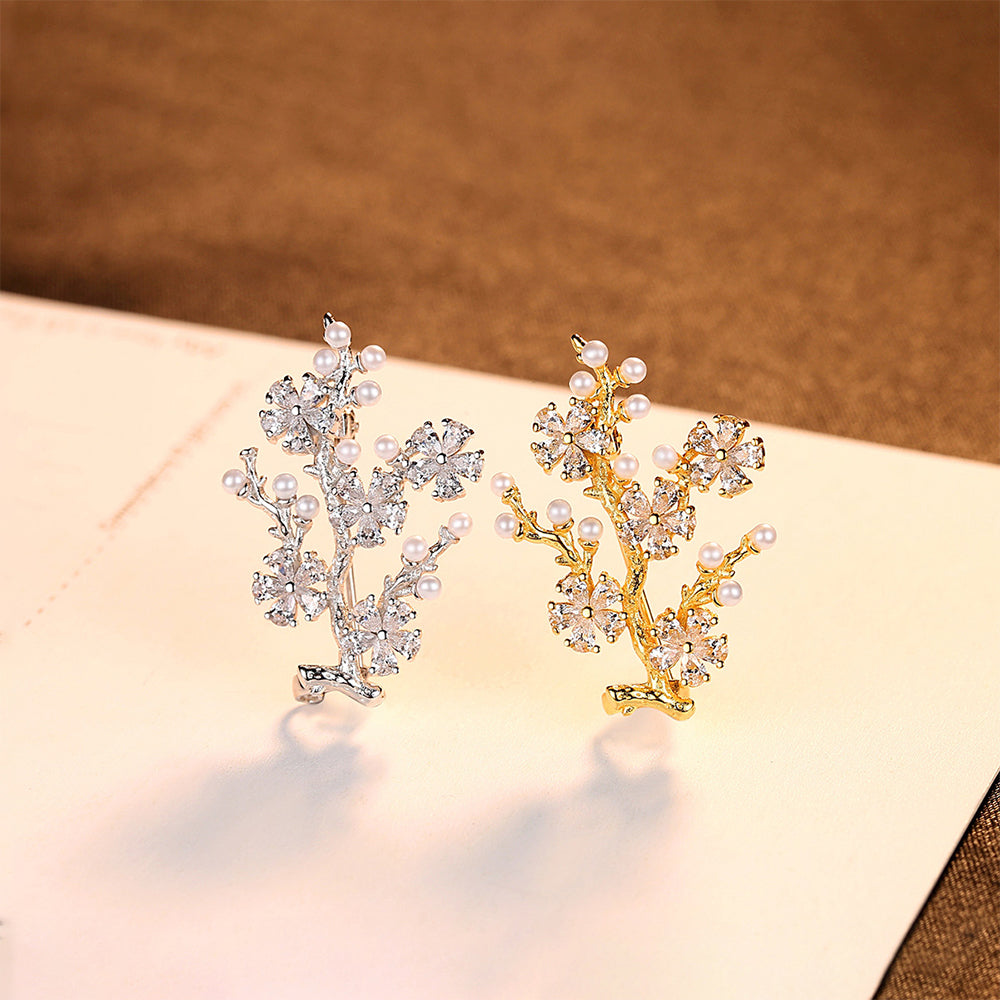 925 Sterling Silver Brooch Fashion Jewelry Gift for Women Girls