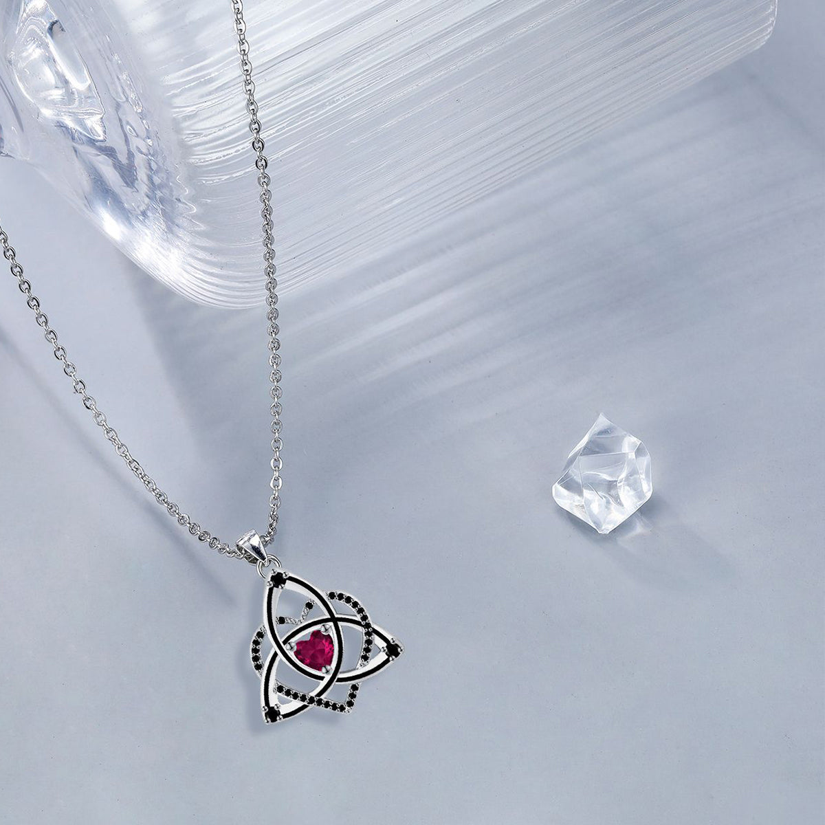 Copper With Silver Plated Celtic Knot Pendant Necklace