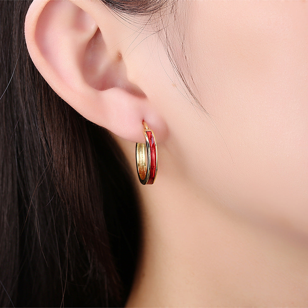 Brass With Plated Fashion Jewelry Earrings
