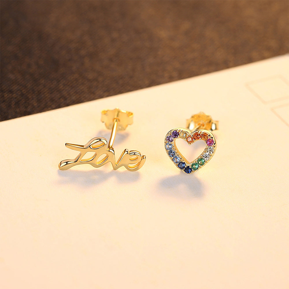925 Sterling Silver Heart Earrings Fashion Jewelry Gift for Women Girls