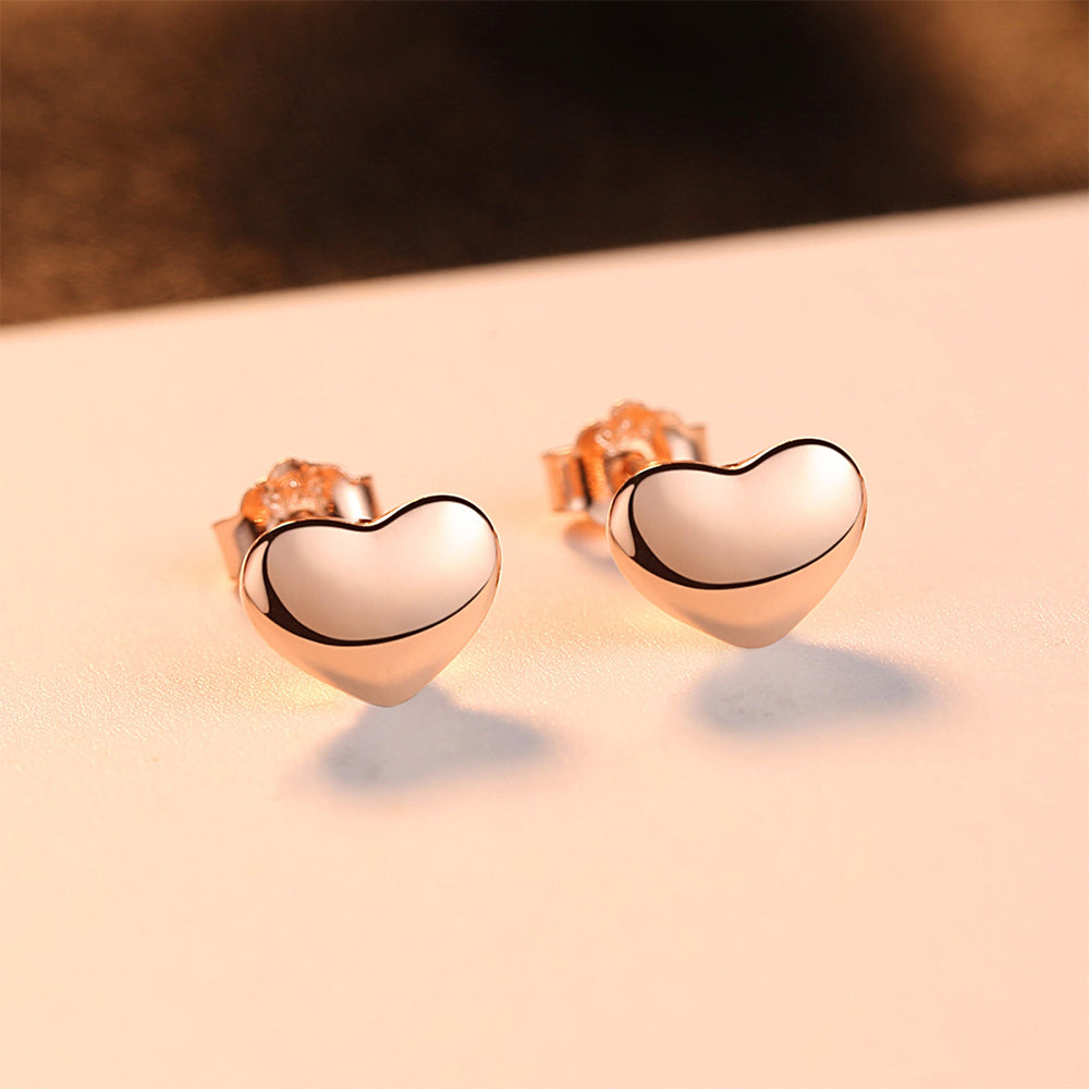 925 Sterling Silver Heart Earrings Fashion Jewelry Gift for Women Girls
