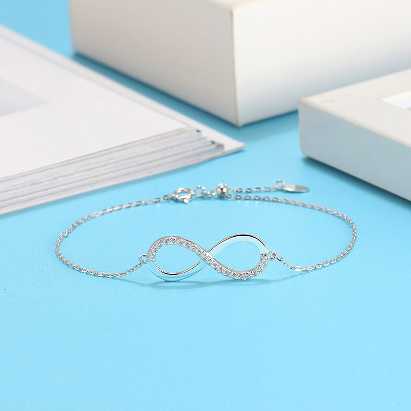925 Sterling Silver Infinity Bracelet