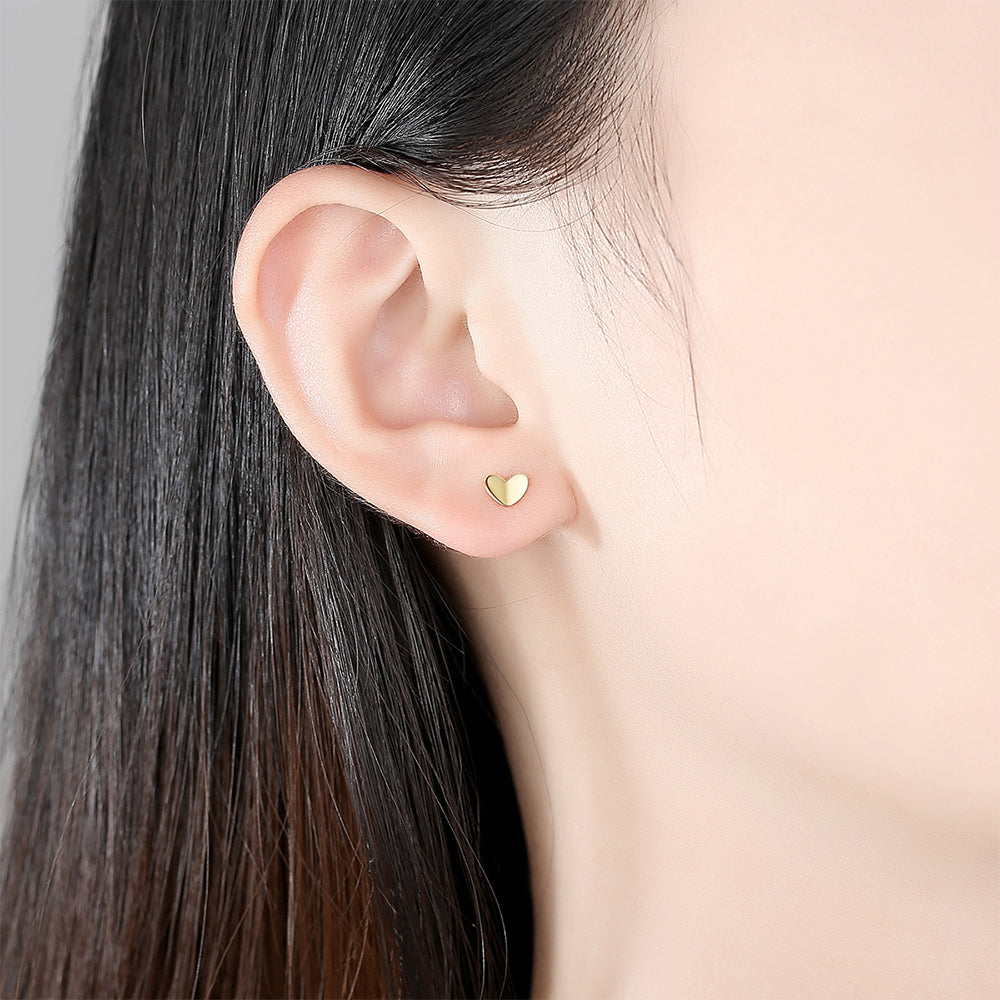 925 Sterling Silver Heart Earrings Fashion Jewelry Gift for Women Girls
