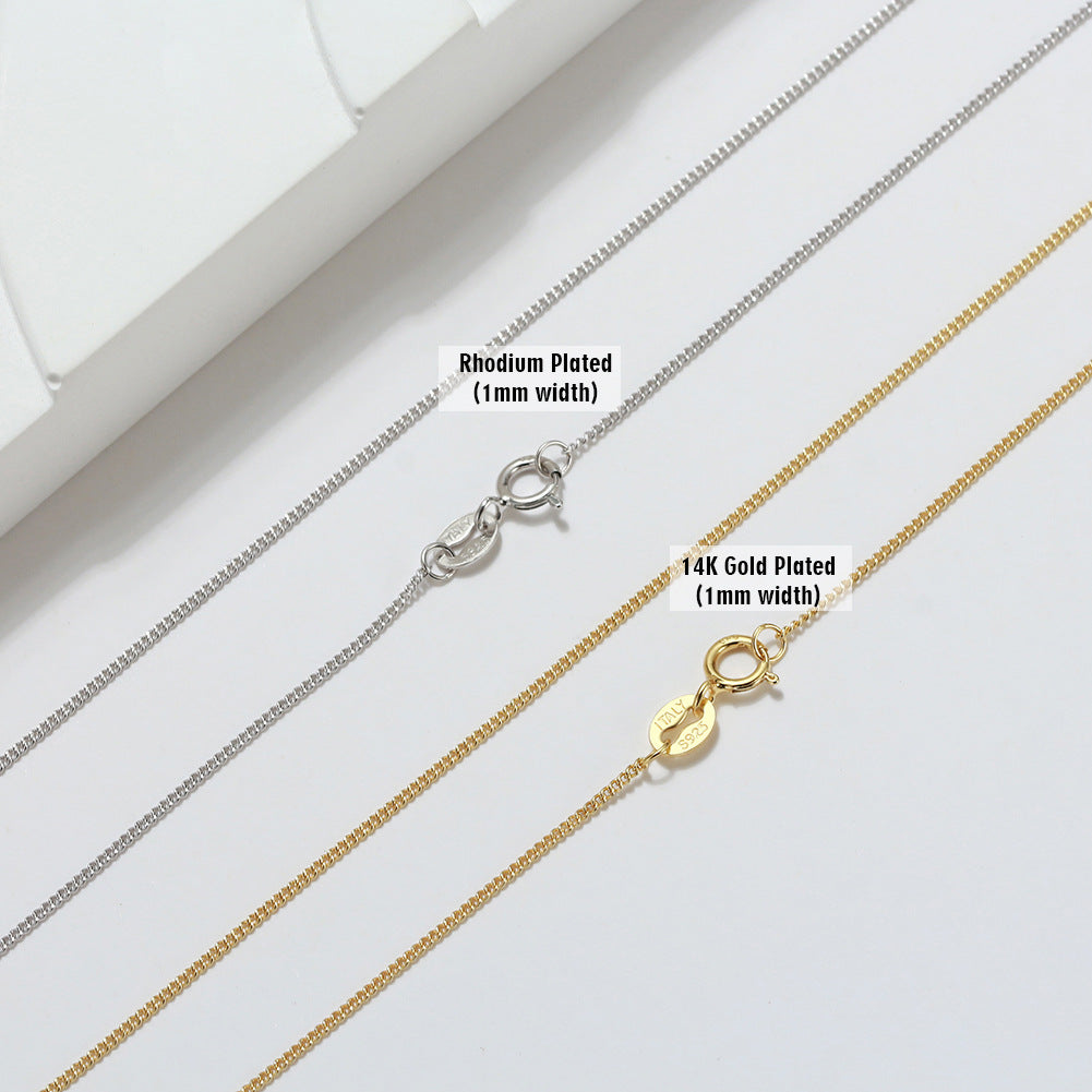 925 Sterling Silver Cuban Chain 3.6mm 5.0mm 7.0mm
