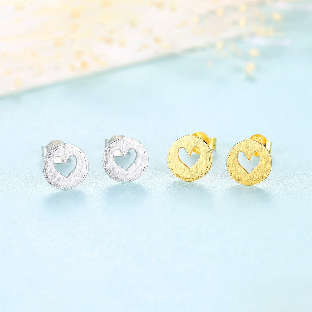 925 Sterling Silver Heart Earrings Fashion Jewelry Gift for Women Girls