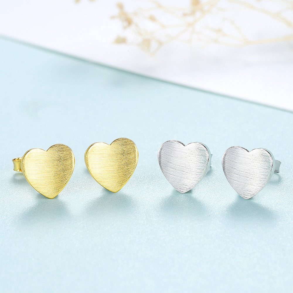 925 Sterling Silver Heart Earrings Fashion Jewelry Gift for Women Girls