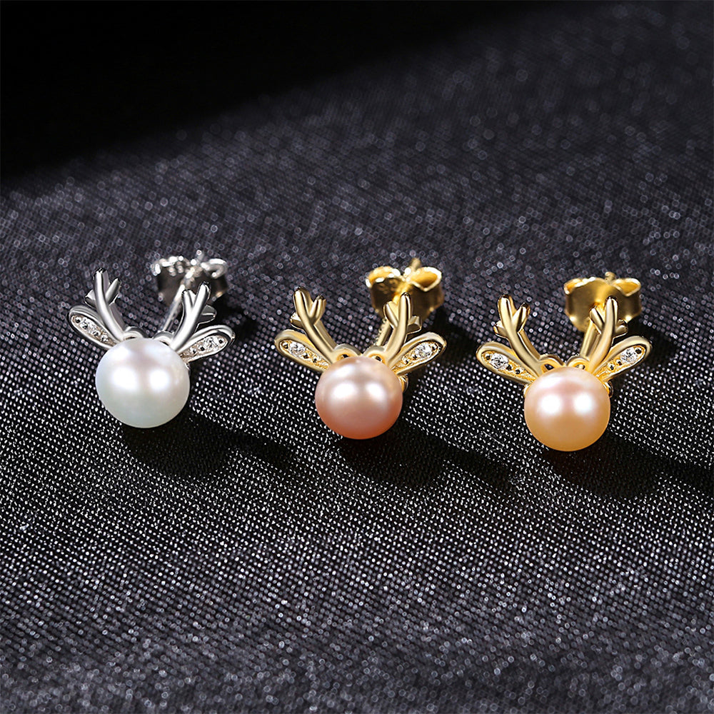 Pendientes colgantes de perla natural de plata de ley 925, joyería de moda, regalo para mujeres y niñas.