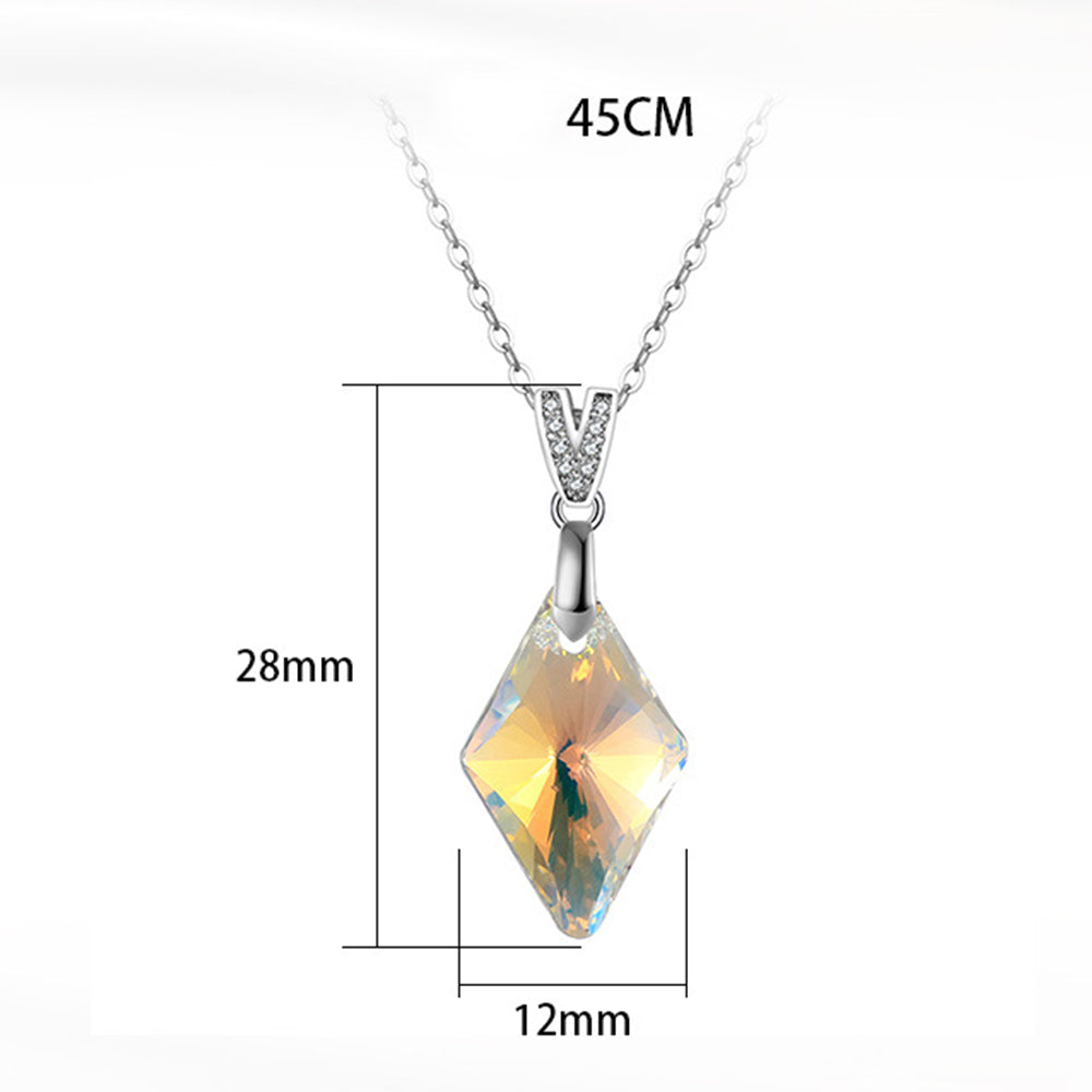 925 Sterling Silver Crystal Necklace