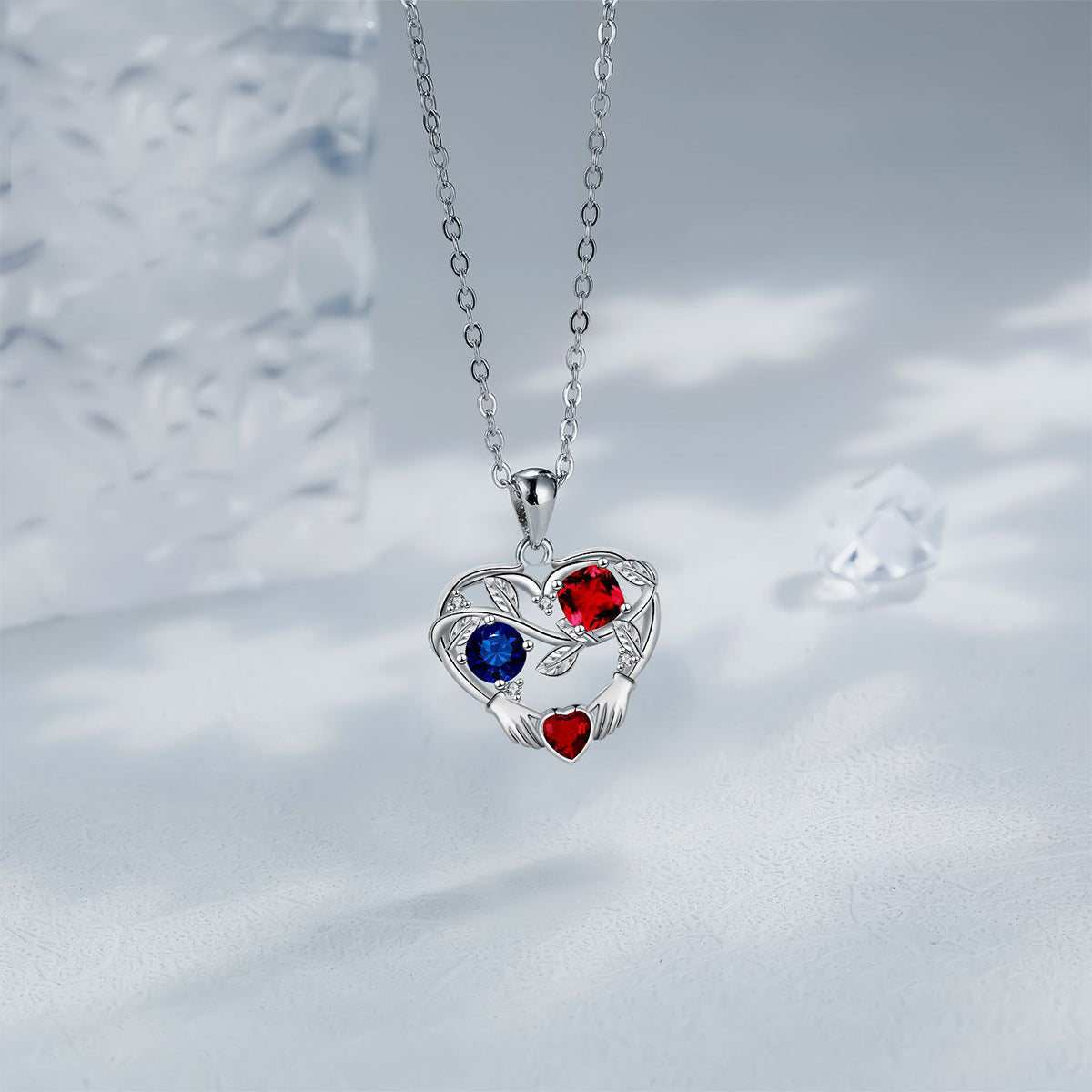 Copper With Silver Plated Heart Turtles Pendant Necklace