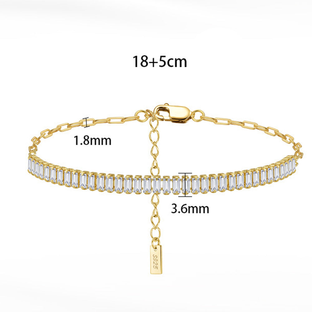925 Sterling Silver Tennis Bracelet Extension Chain