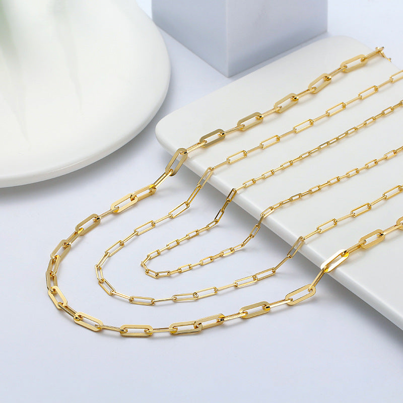 925 Sterling Silver Link Chain 1.8*4.2mm 2.2*6mm 3.0*9.3mm 4.5*12mm