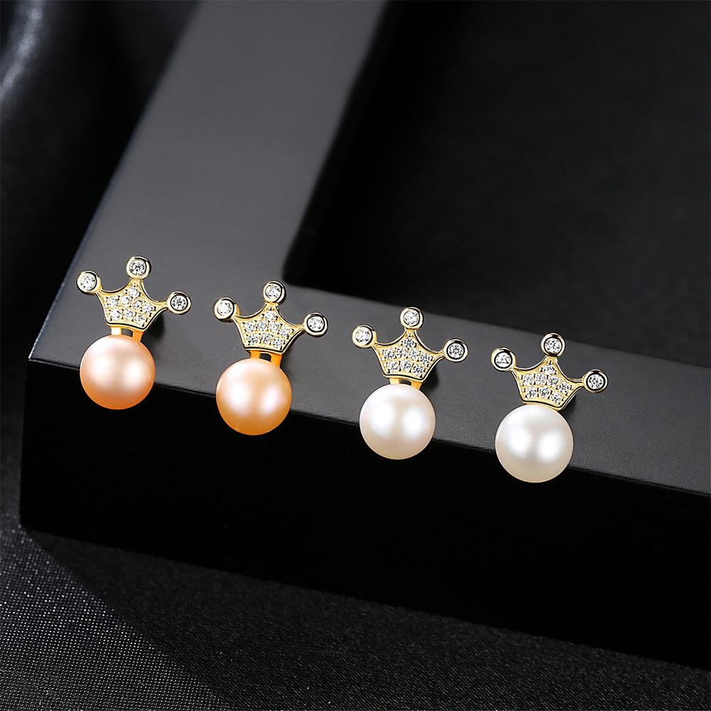 925 Sterling Silver Natural Pearl Drop Earrings Fashion Jewelry Gift for Women Girls