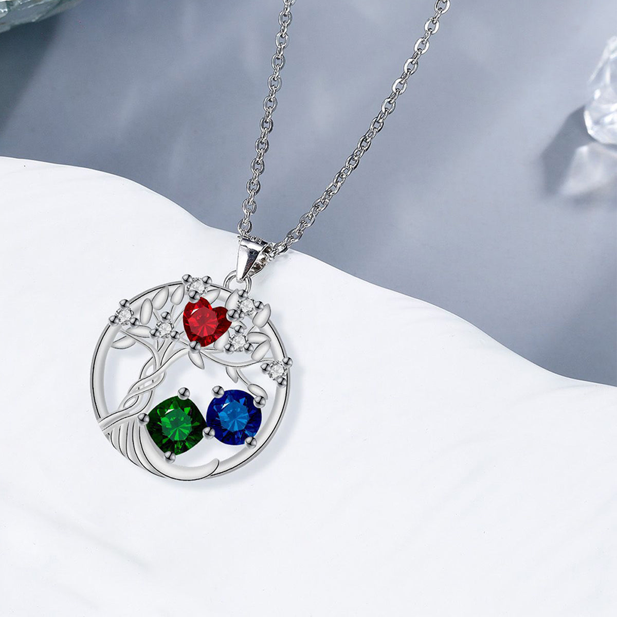 Copper With Silver Plated Tree of Life Pendant Necklace