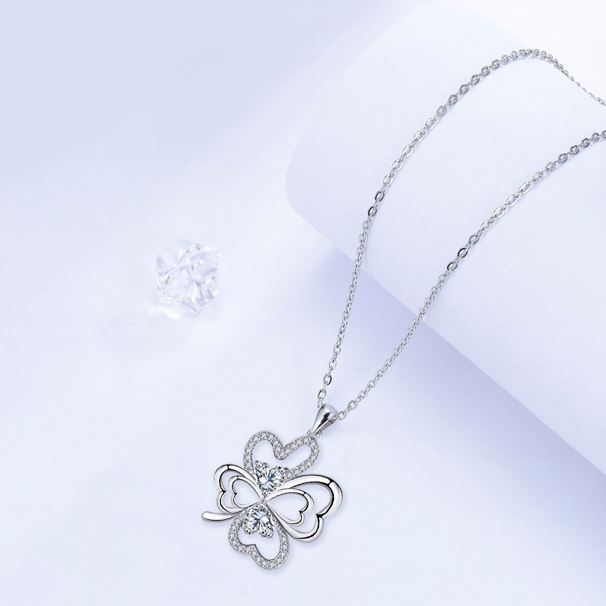 Copper With Silver Plated Lucky Pendant Necklace for Women
