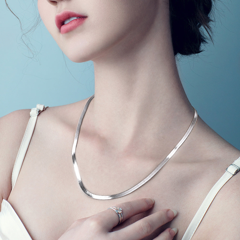 925 Sterling Silver Flat Snake Chain