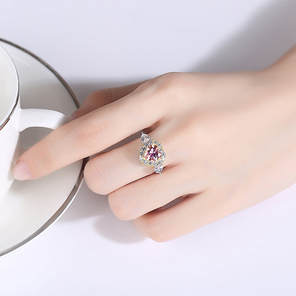 925 Sterling Silver Heart Ring Fashion Jewelry Gift for Women Girls