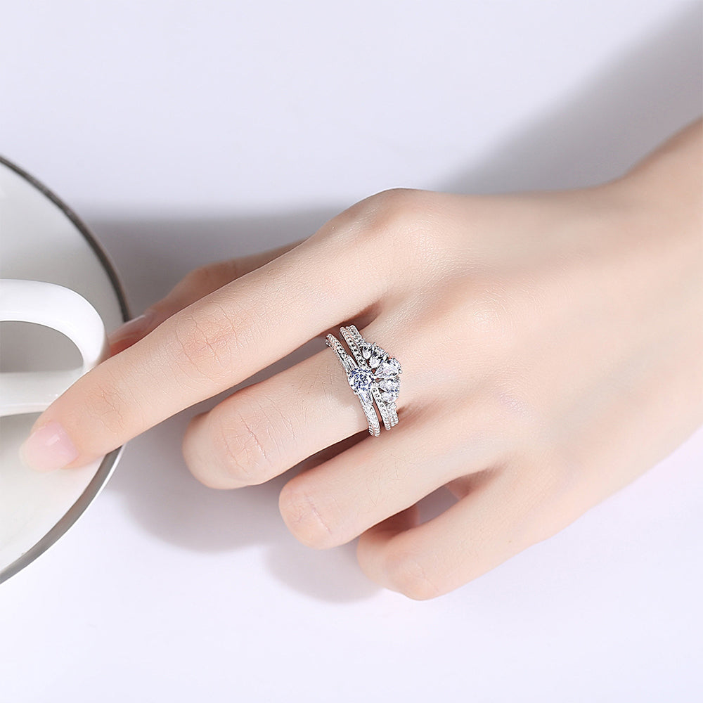 925 Sterling Silver Rings Fashion Jewelry Gift for Women Girls