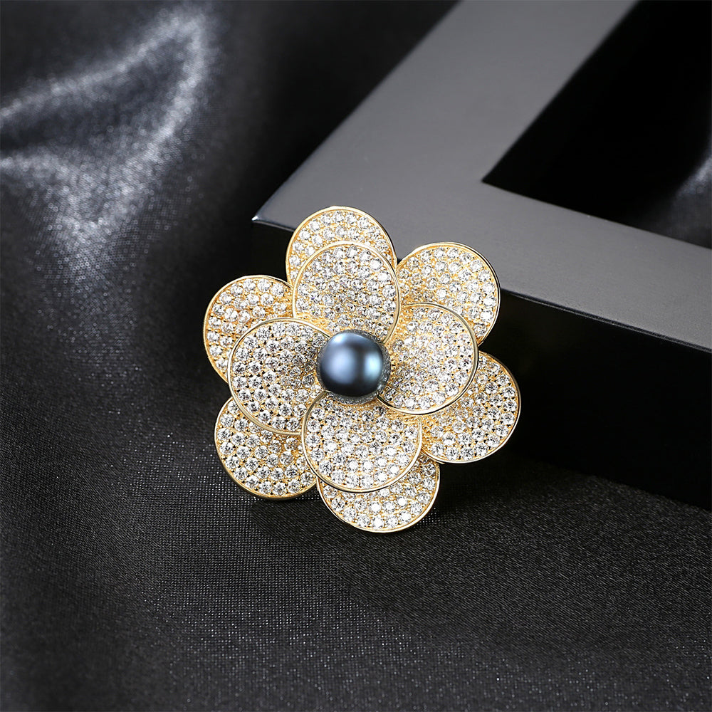 925 Sterling Silver Brooch Fashion Jewelry Gift for Women Girls