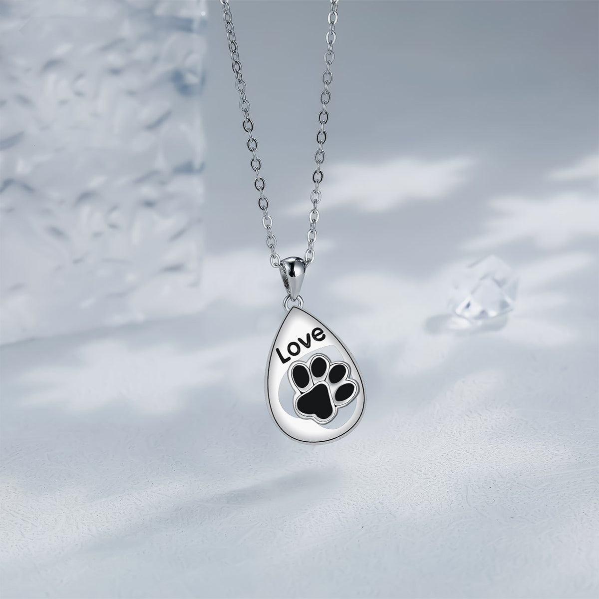 Copper With Silver Plated Paw Pendant Necklace