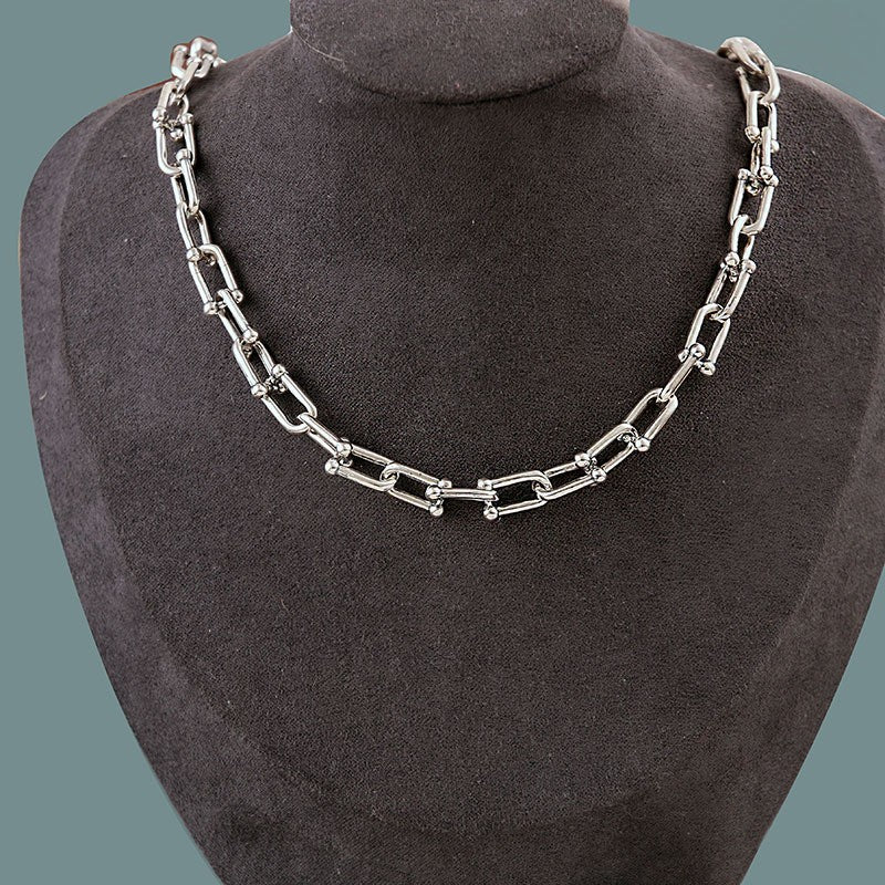 925 Sterling Silver U Shaped Link Chain