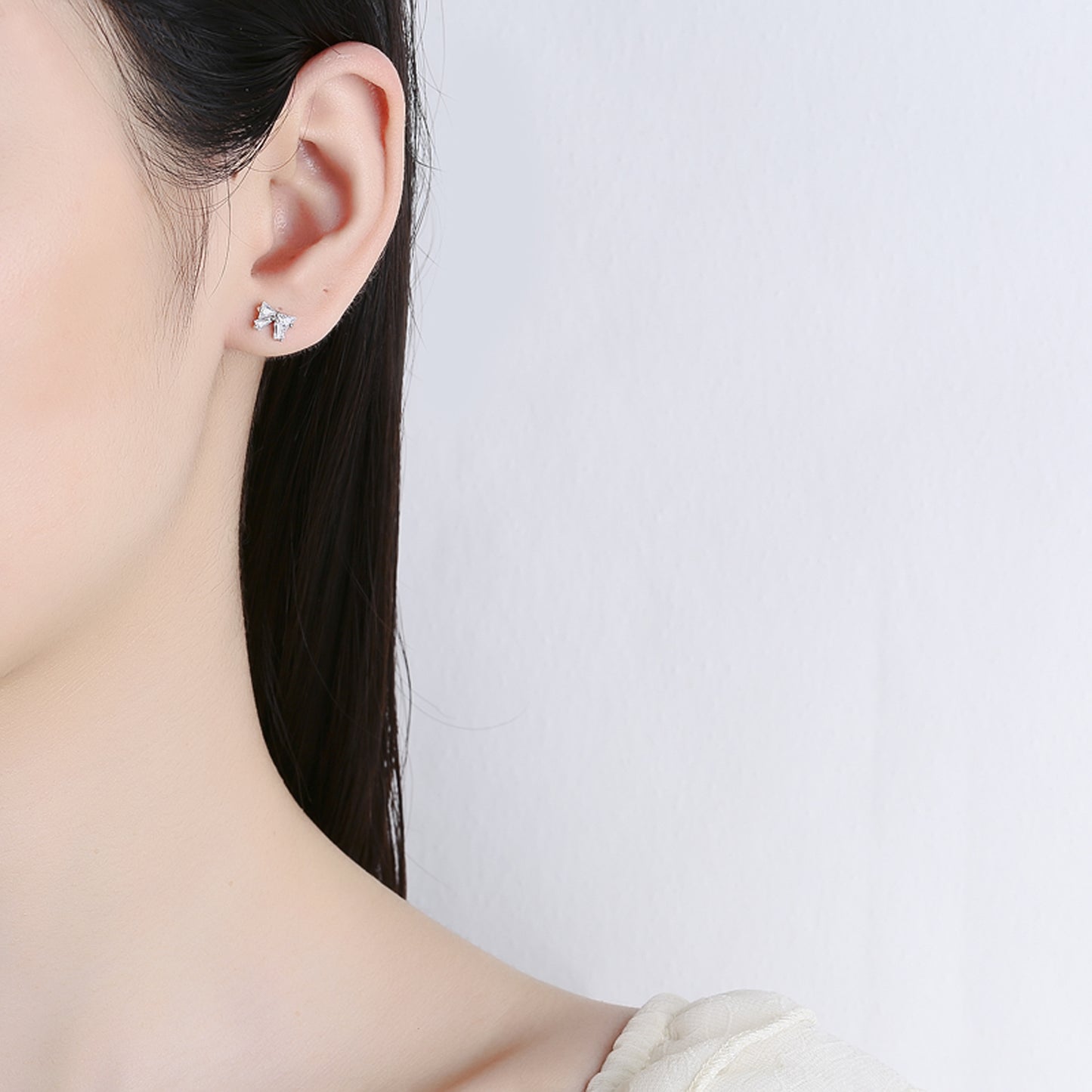 925 Sterling Silver Knot Screw Back Stud Earrings