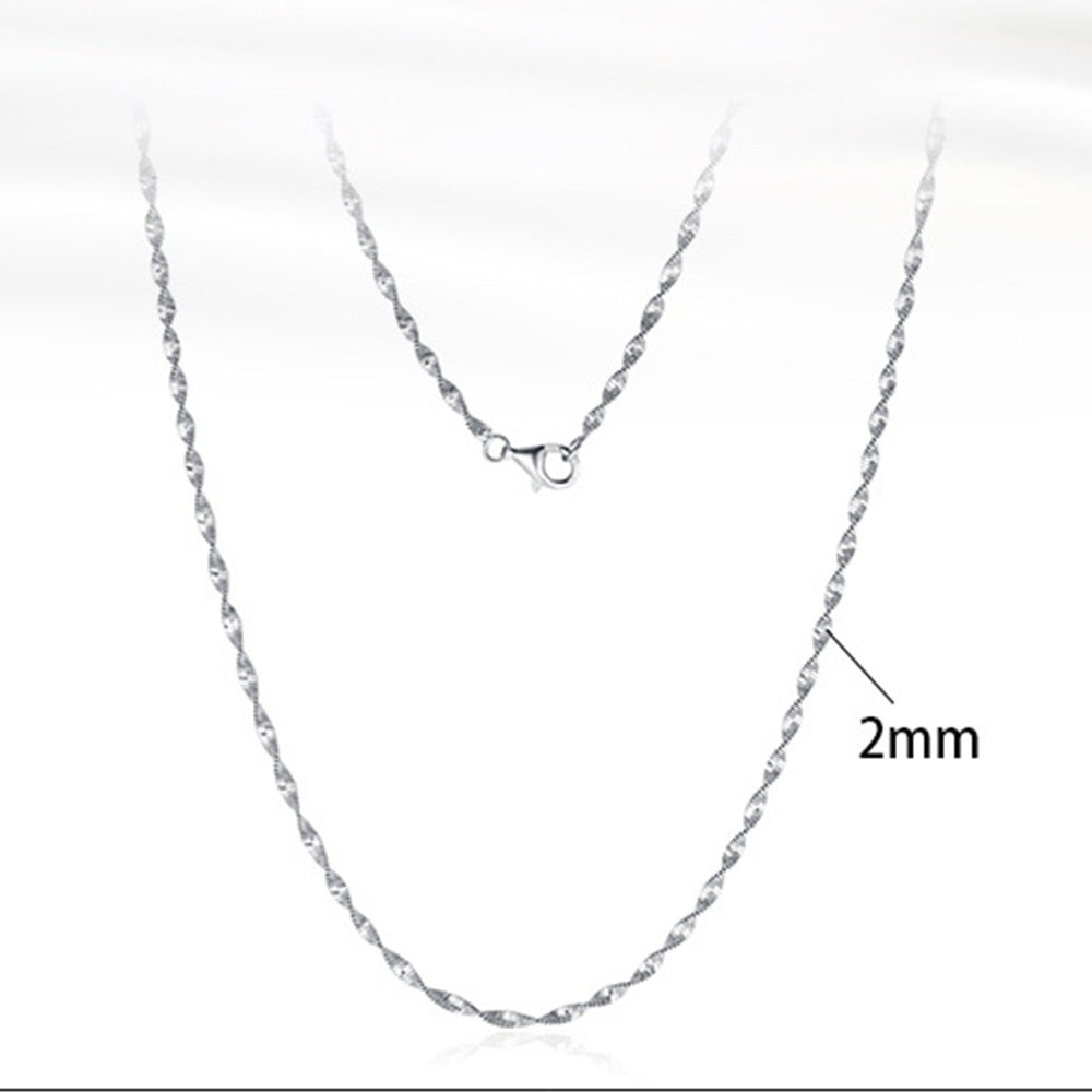 925 Sterling Silver Twisted Crub Chain
