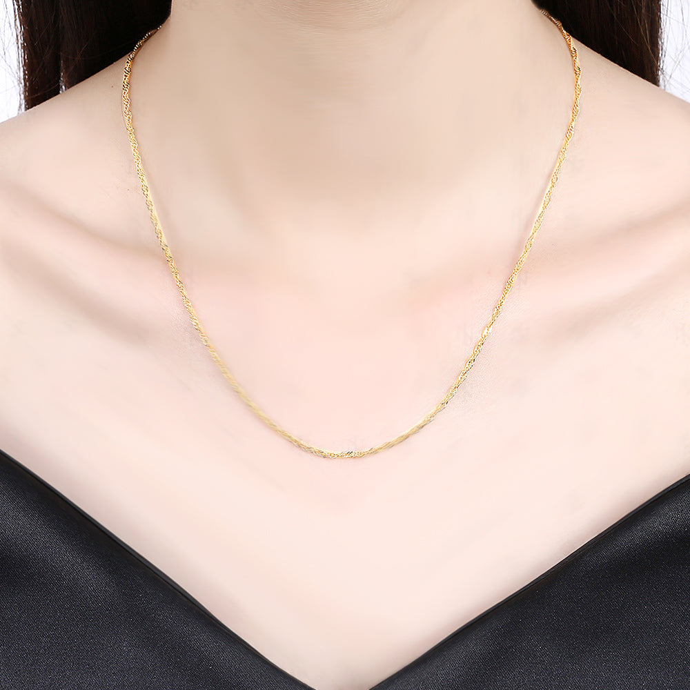 Brass With Plated Fashion Jewelry Necklace
