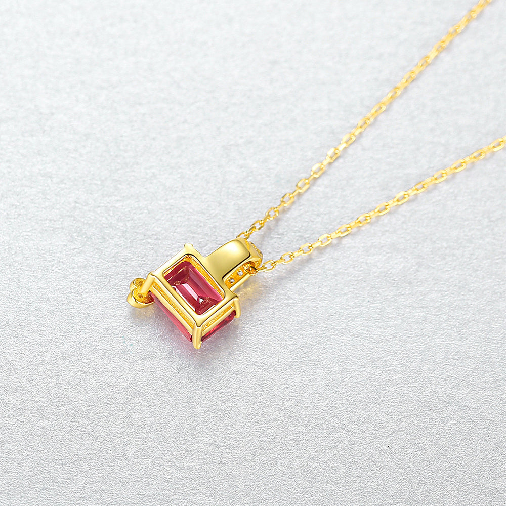 925 Sterling Silver Drop Zircon Necklace Fashion Jewelry Gift for Women Girls