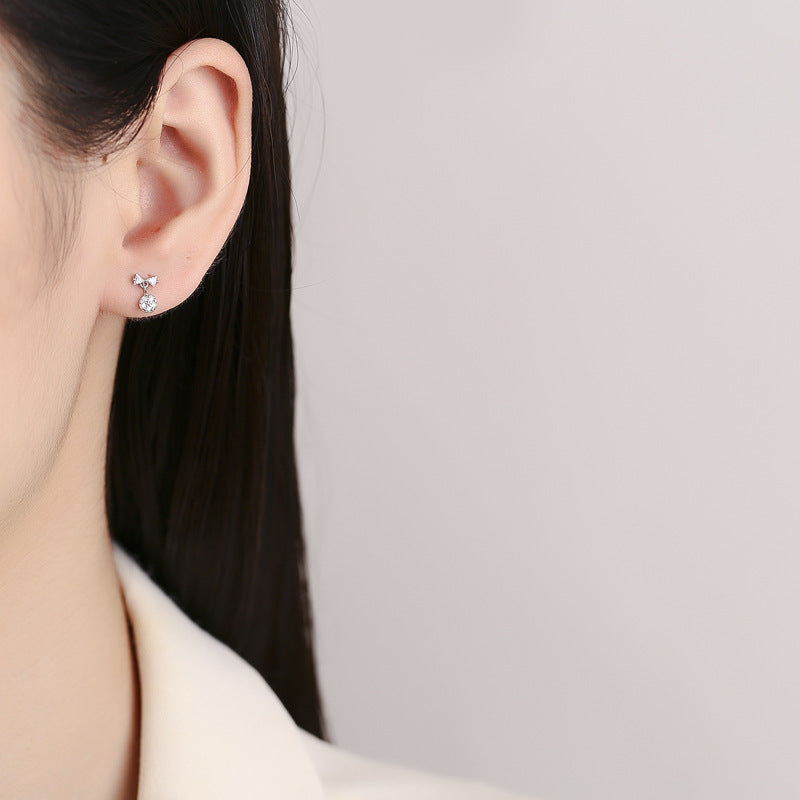 925 Sterling Silver Knot Screwed Earrings