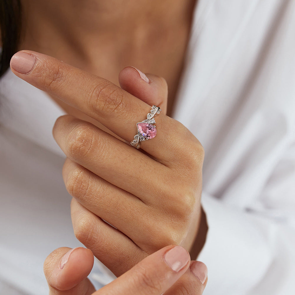 925 Sterling Silver Zircon Ring