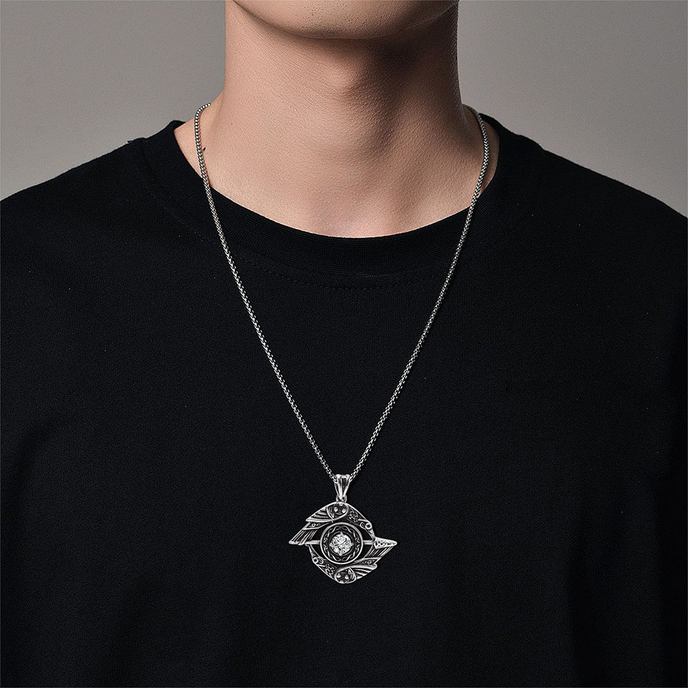Eyes of Horus Pendant Necklace, Men Women's Fashion Jewelry, Perfect for Parties & Gifts, Elegant Accessory for Everyday Wear