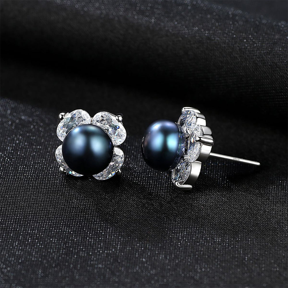 925 Sterling Silver Natural Pearl Drop Earrings Fashion Jewelry Gift for Women Girls