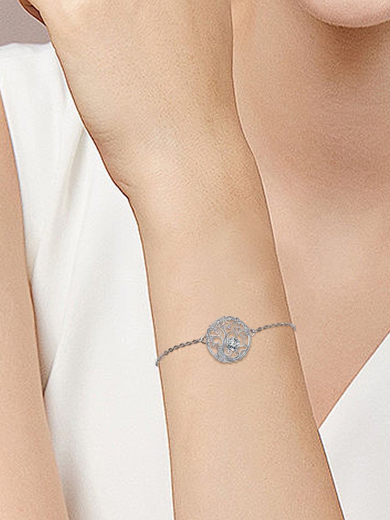 Women's Elegant Tree of Life Design Bracelet, Fashionable Jewelry for Party, Daily Clothing Decor, Trendy All-match & Exquisite Jewelry for Birthday Gift
