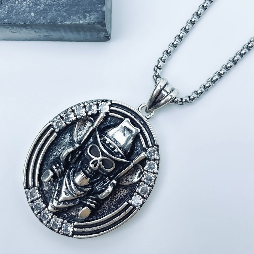Dark Heavy Industry Pendant Necklace, Men Women's Fashion Jewelry, Perfect for Parties & Gifts, Elegant Accessory for Everyday Wear