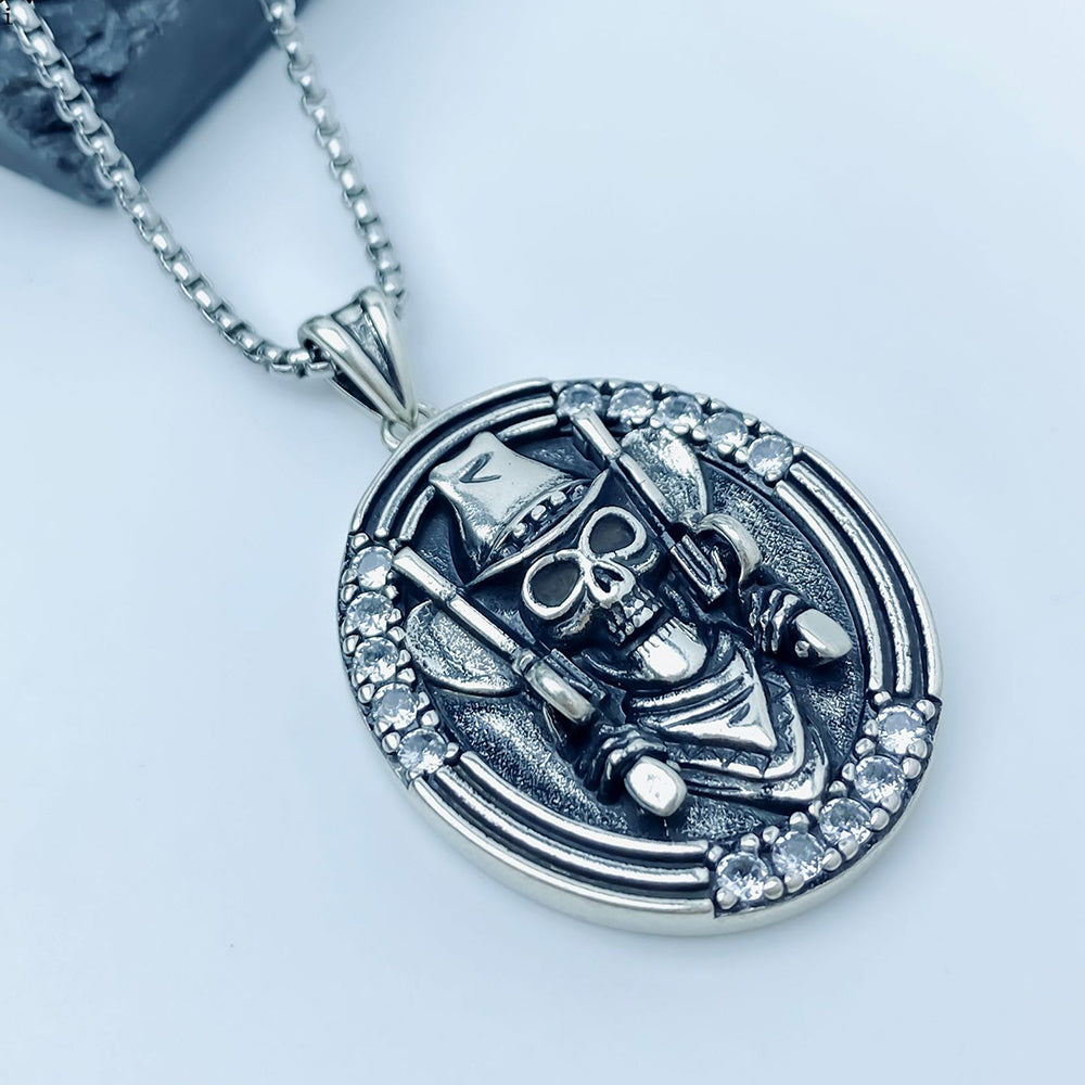 Dark Heavy Industry Pendant Necklace, Men Women's Fashion Jewelry, Perfect for Parties & Gifts, Elegant Accessory for Everyday Wear