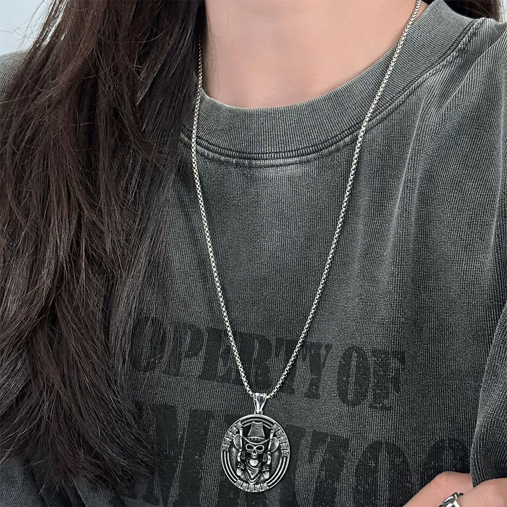 Dark Heavy Industry Pendant Necklace, Men Women's Fashion Jewelry, Perfect for Parties & Gifts, Elegant Accessory for Everyday Wear