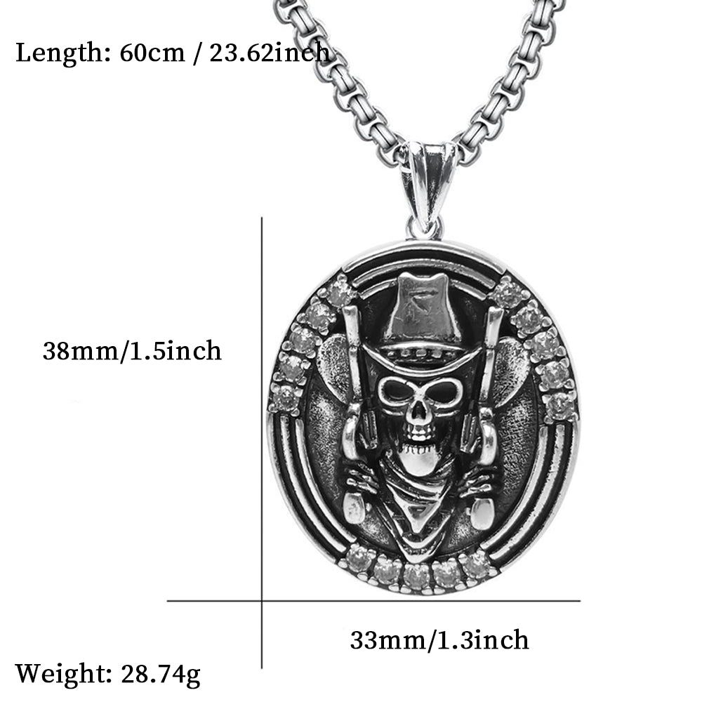 Dark Heavy Industry Pendant Necklace, Men Women's Fashion Jewelry, Perfect for Parties & Gifts, Elegant Accessory for Everyday Wear