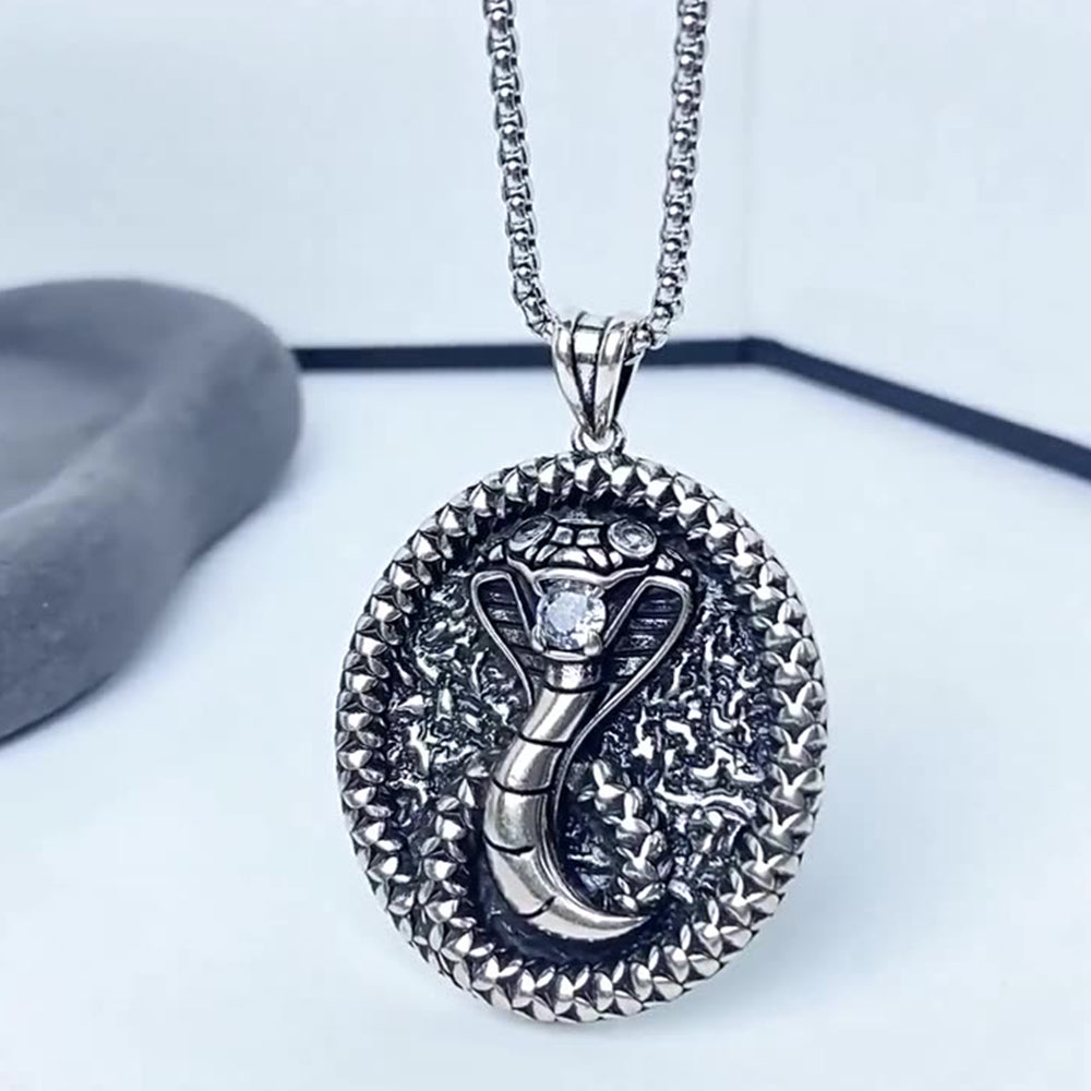Dark Snake Pendant Necklace, Men Women's Fashion Jewelry, Perfect for Parties & Gifts, Elegant Accessory for Everyday Wear