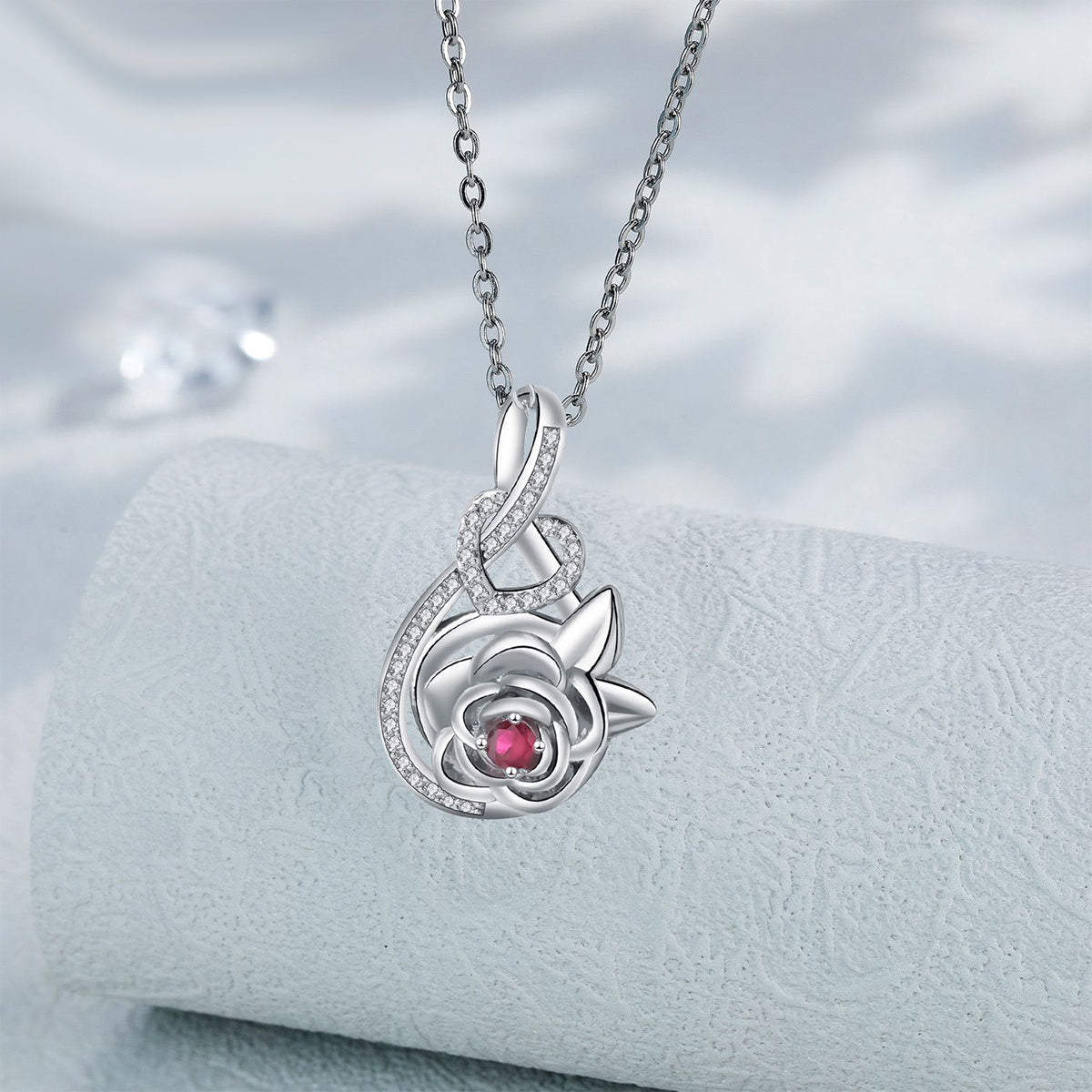 Copper With Silver Plated Flower Pendant Necklace