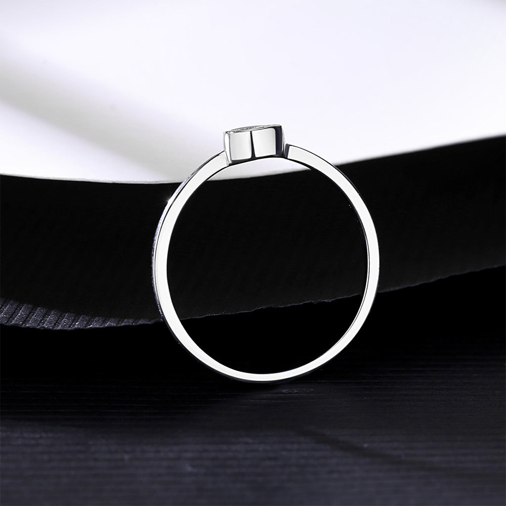 925 Sterling Silver Heart Ring Fashion Jewelry Gift for Women Girls