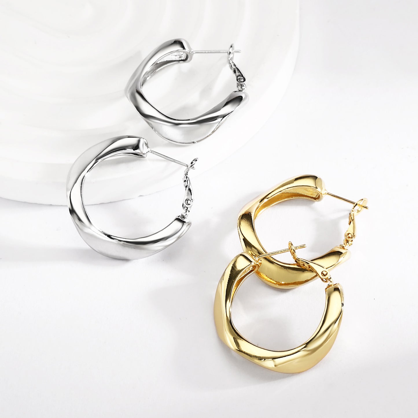 Brass With Plated Fashion Jewelry 925 pins Earrings