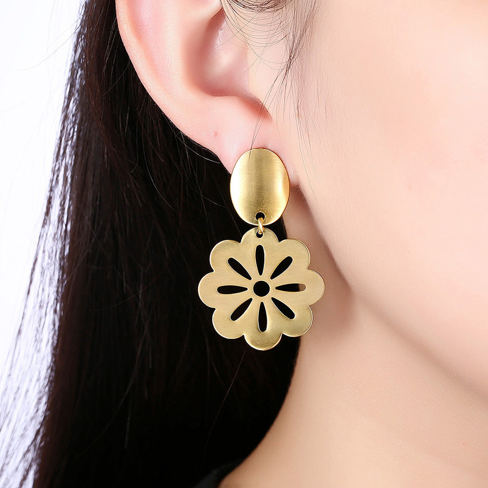 Brass With Plated Fashion Jewelry Earrings
