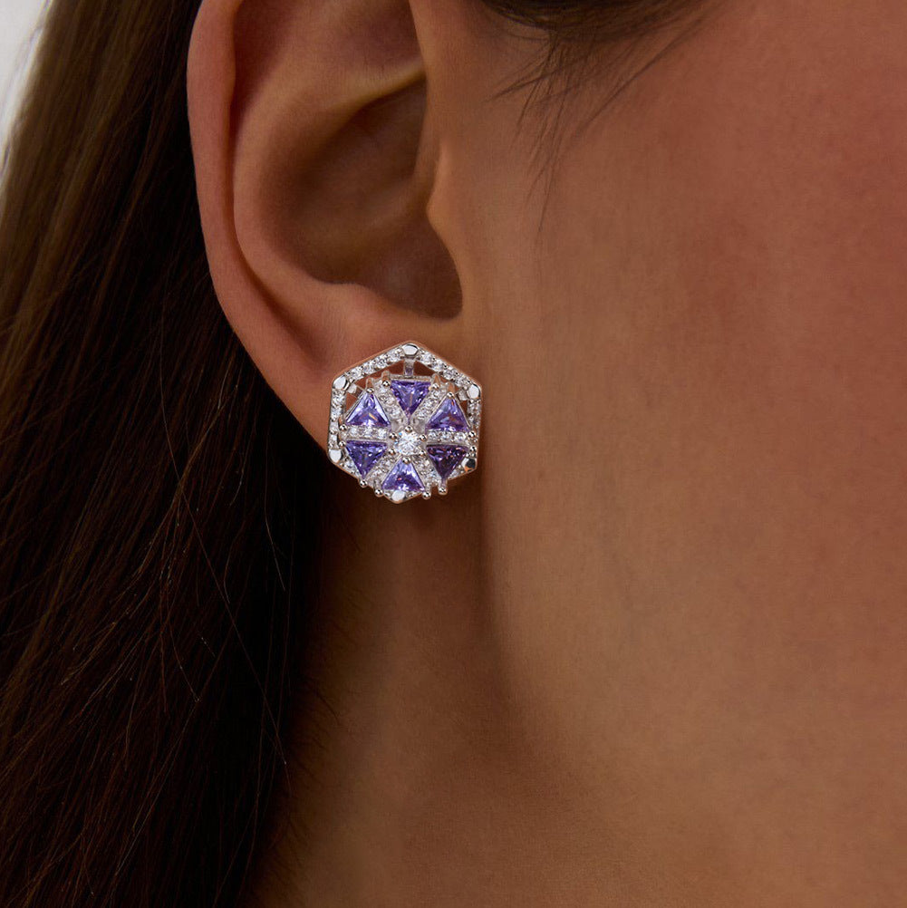 925 Sterling Silver Zircon Earrings
