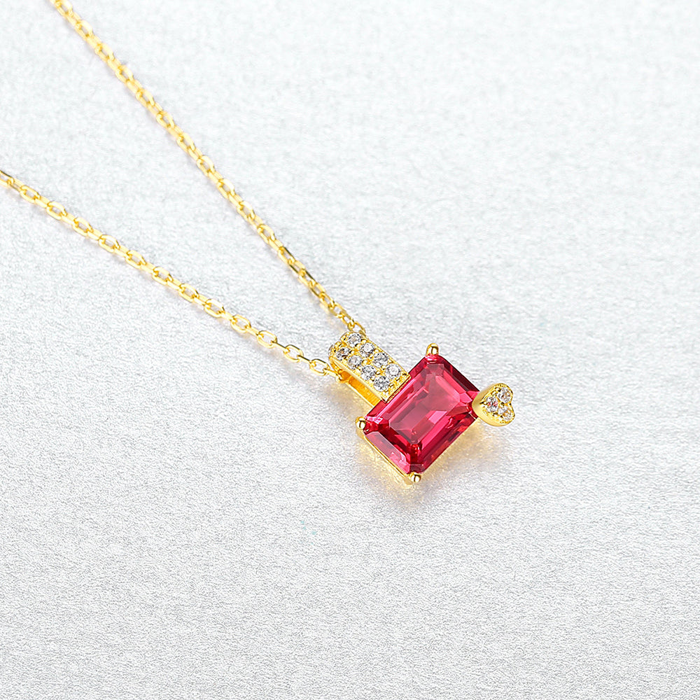 925 Sterling Silver Drop Zircon Necklace Fashion Jewelry Gift for Women Girls