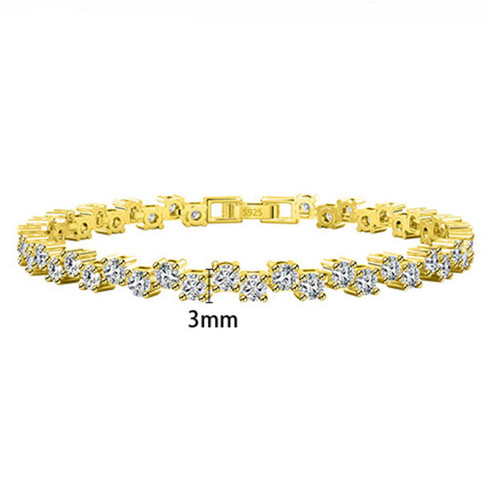 925 Sterling Silver 3mm Tennis Bracelet